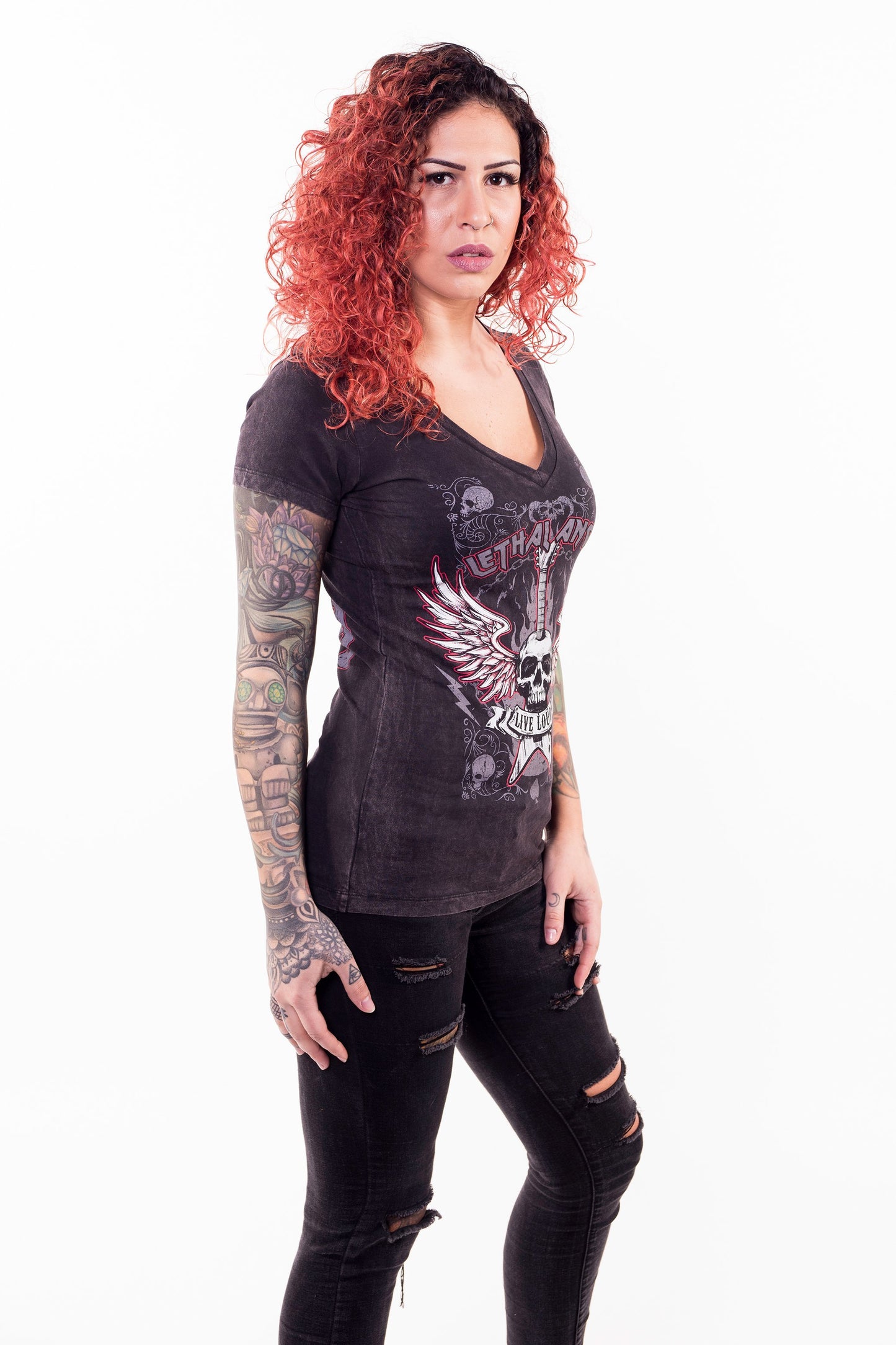 Live Loud V-Neck Tee