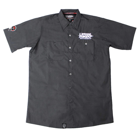 Aces High Monster Embroidered Work Shirt
