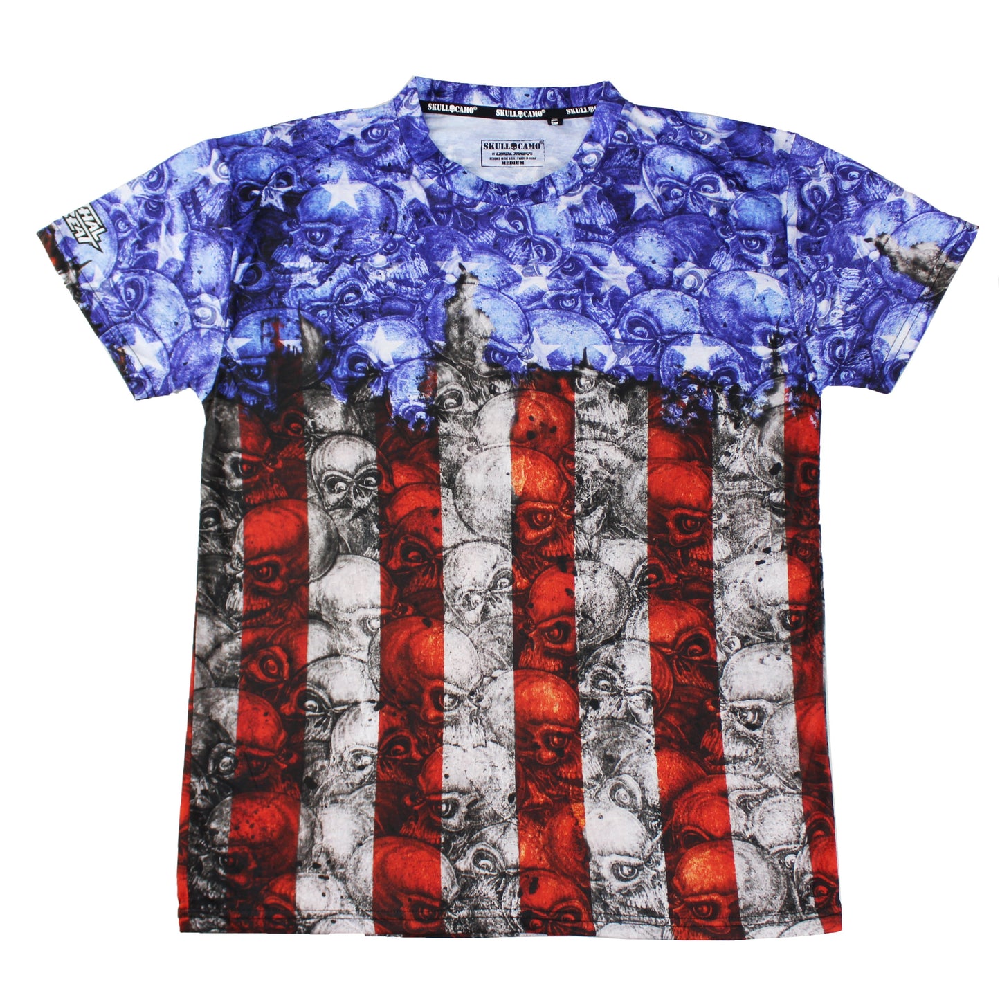 USA Skull Camo T Shirt