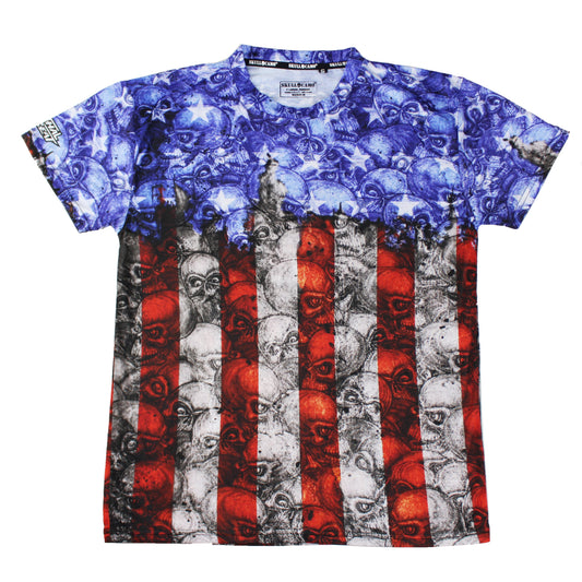 USA Skull Camo T Shirt