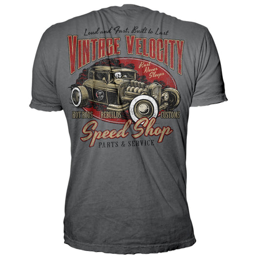 Vintage Velocity Hot Rod Speed Shop Tee