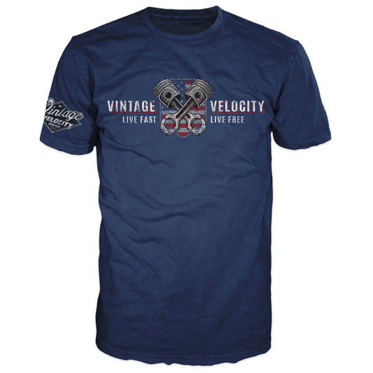 Vintage Velocity Freedom Racing USA Tee