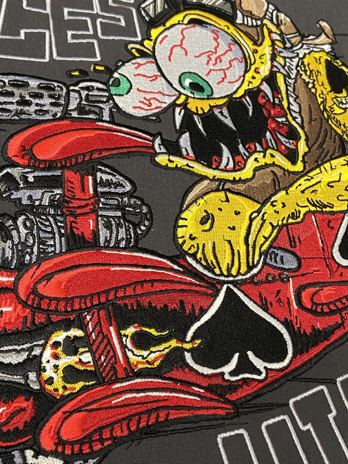 Aces High Monster Embroidered Work Shirt