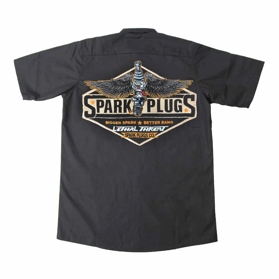 Sparkly Plugs Embroidered Work Shirt