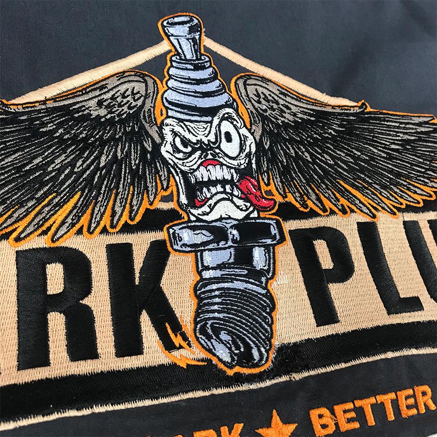 Sparkly Plugs Embroidered Work Shirt