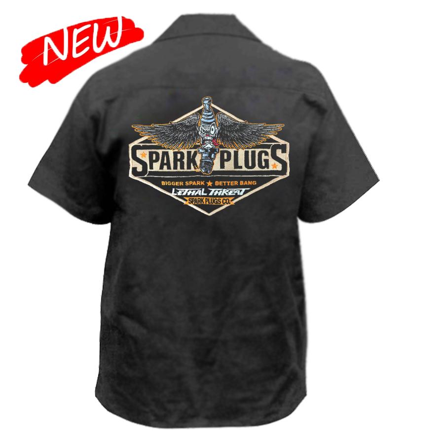 Sparkly Plugs Embroidered Work Shirt