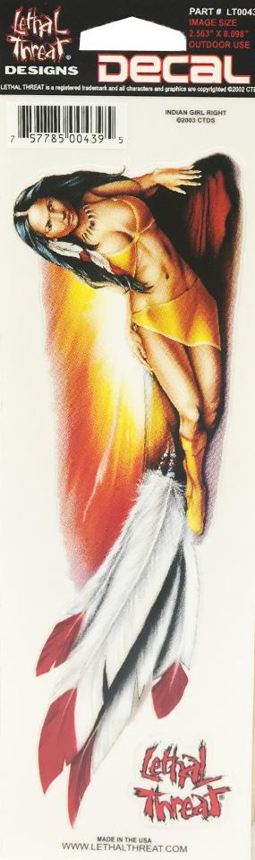 Indian Girl Right Decal