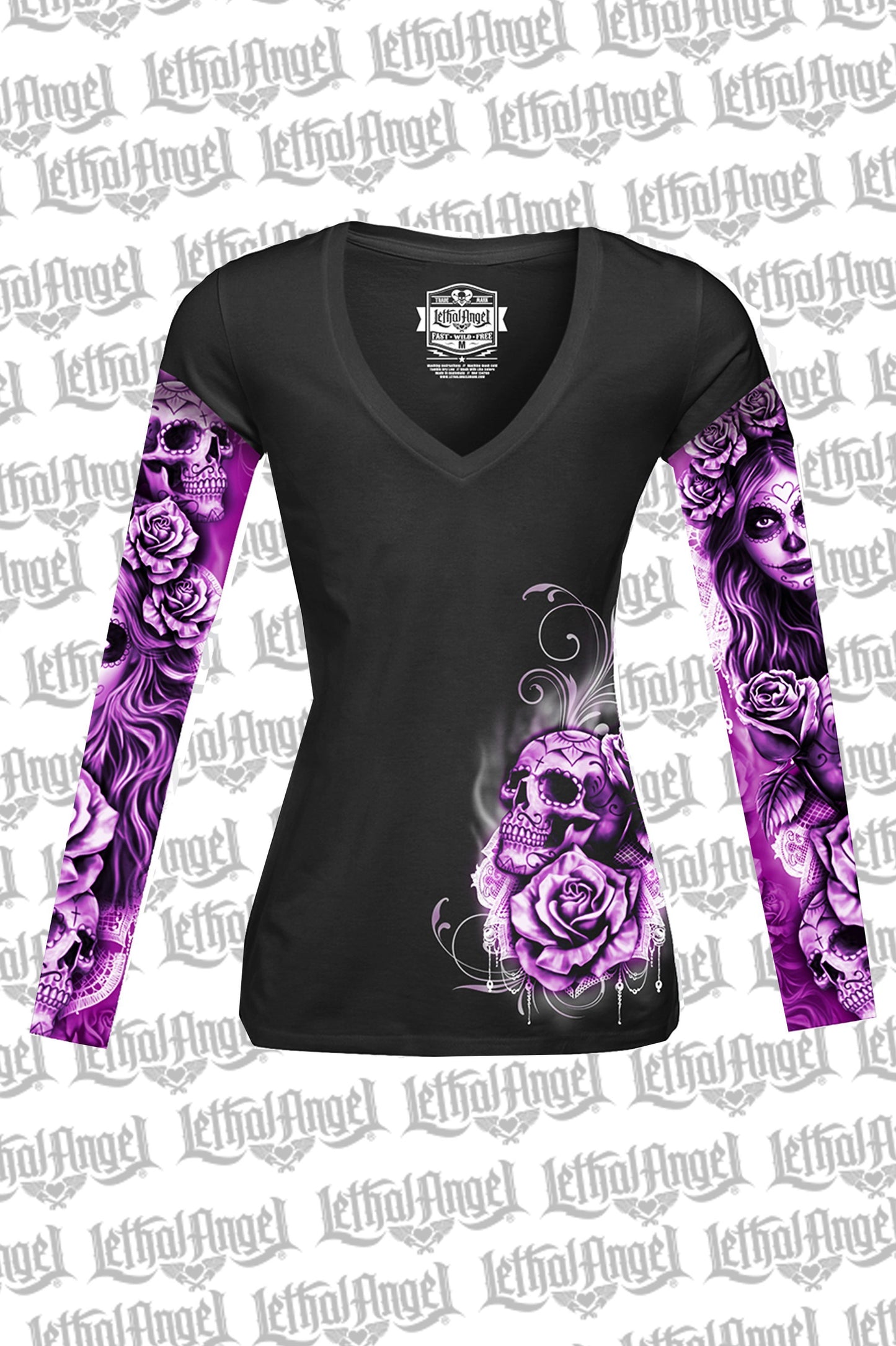 My Nightmare Tattoo Sleeve V Neck Shirt