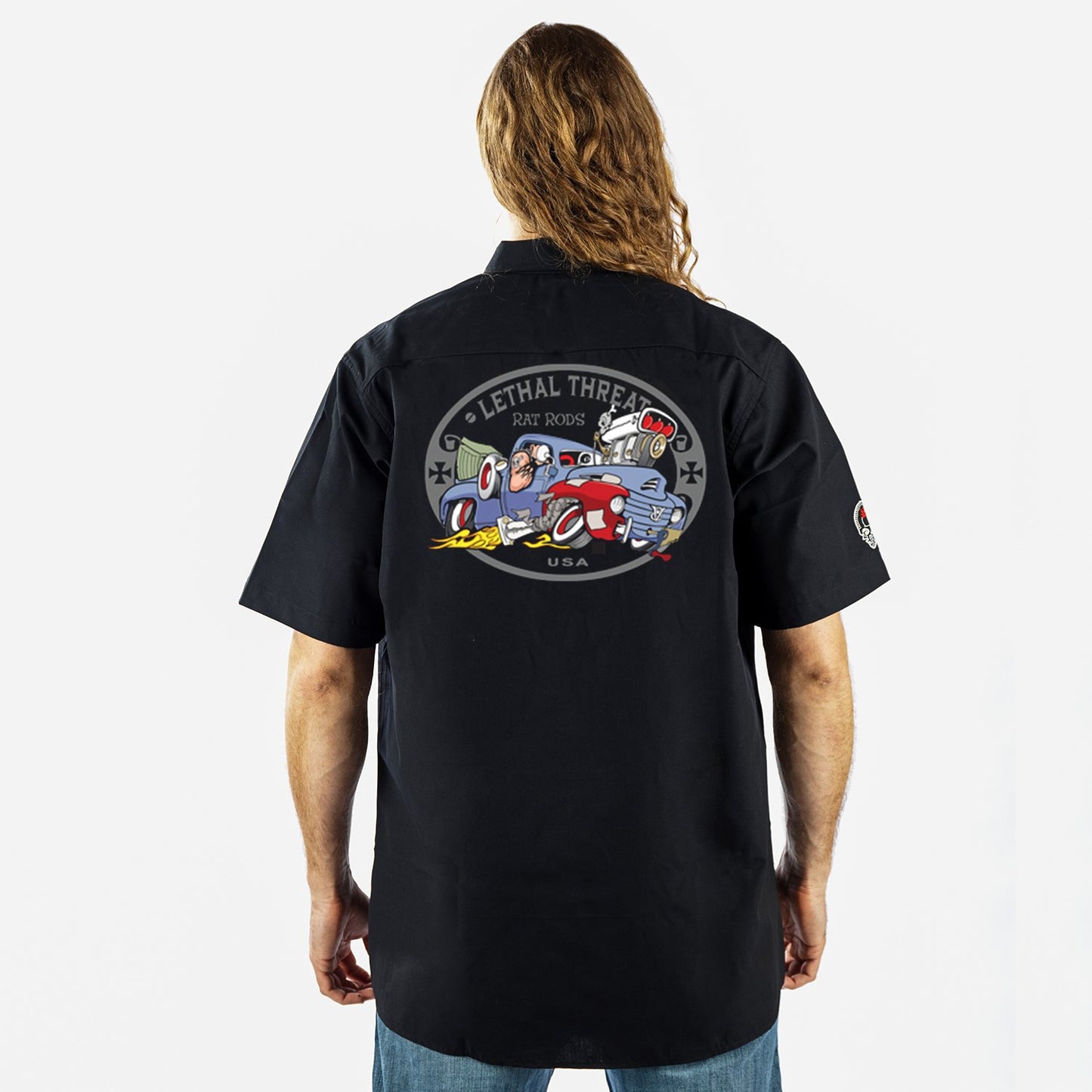 Rat Rods Blue Work Shirt