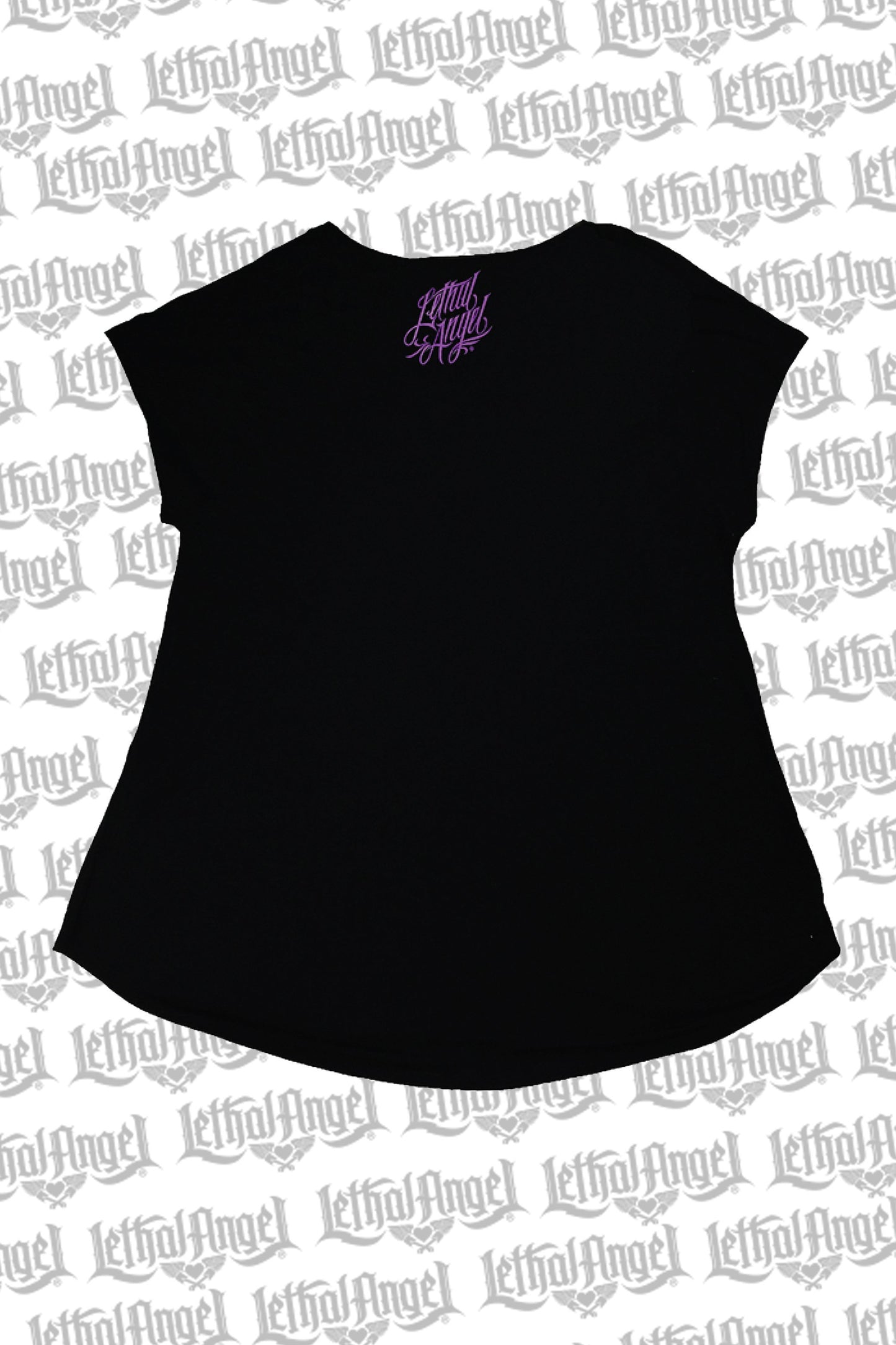 Rose Skull Lace Up Tee Shirt