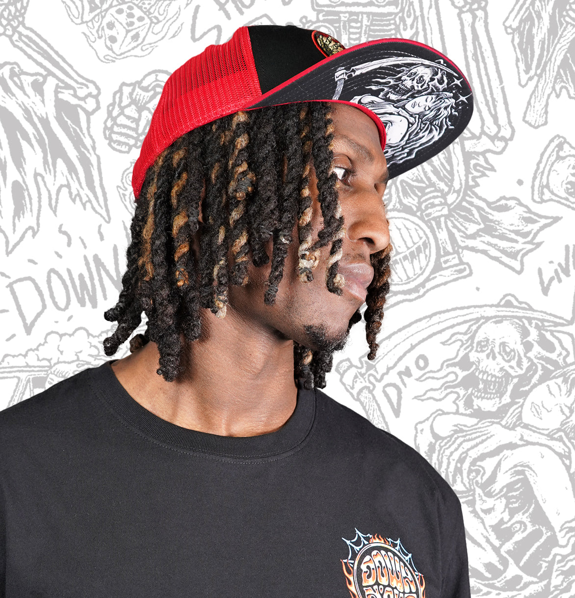 Grab of Death Flat Bill Snap Back Hat