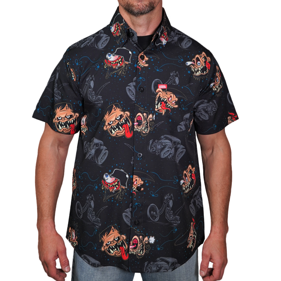 Monster Built Short Sleeve Button Down