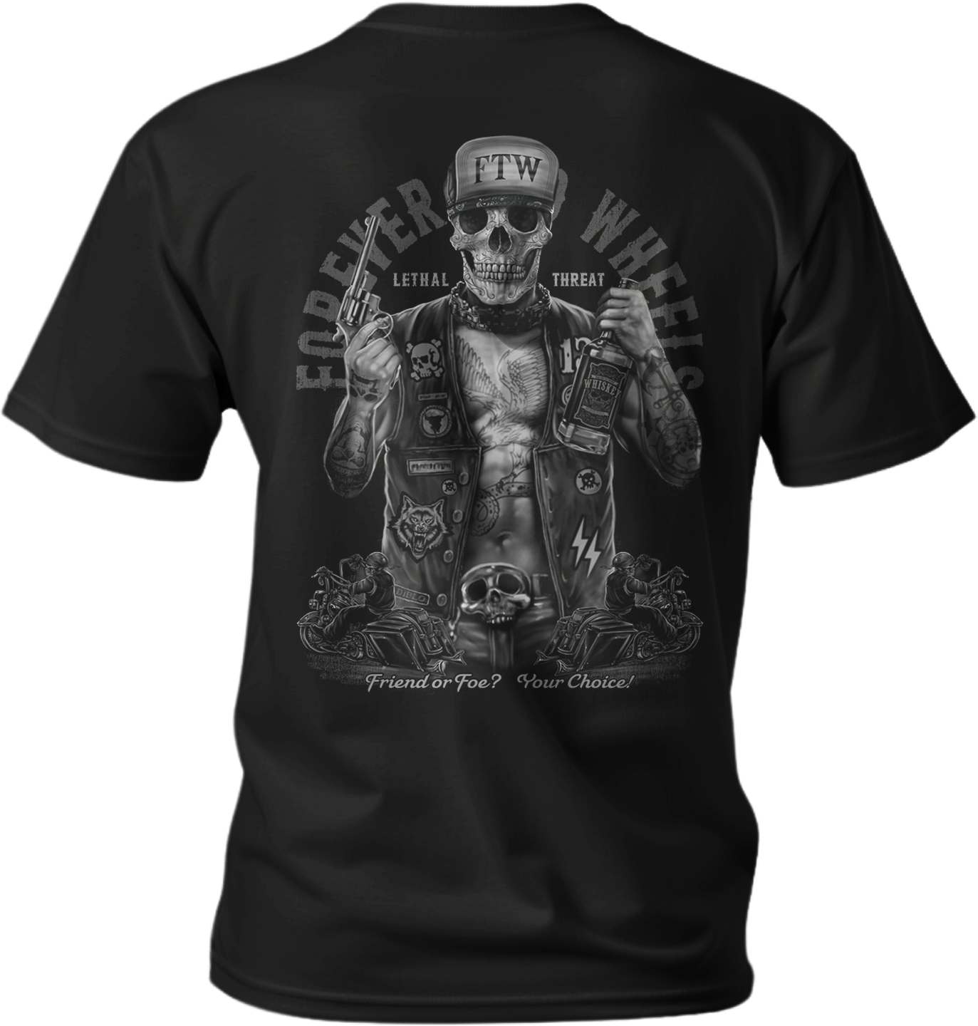 Friend or Foe Men's Black Tee Shirt