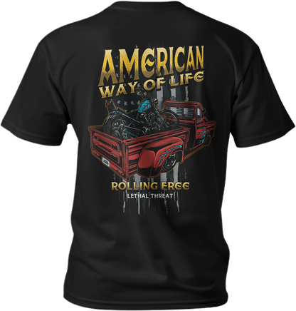 American Way of Life Men's Black T-Shirt