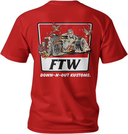 Gettin Fried Hot Rod Red T-Shirt