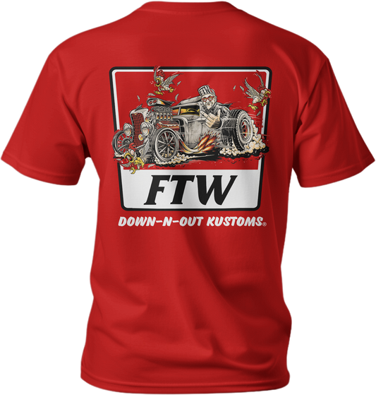 Gettin Fried Hot Rod Red T-Shirt