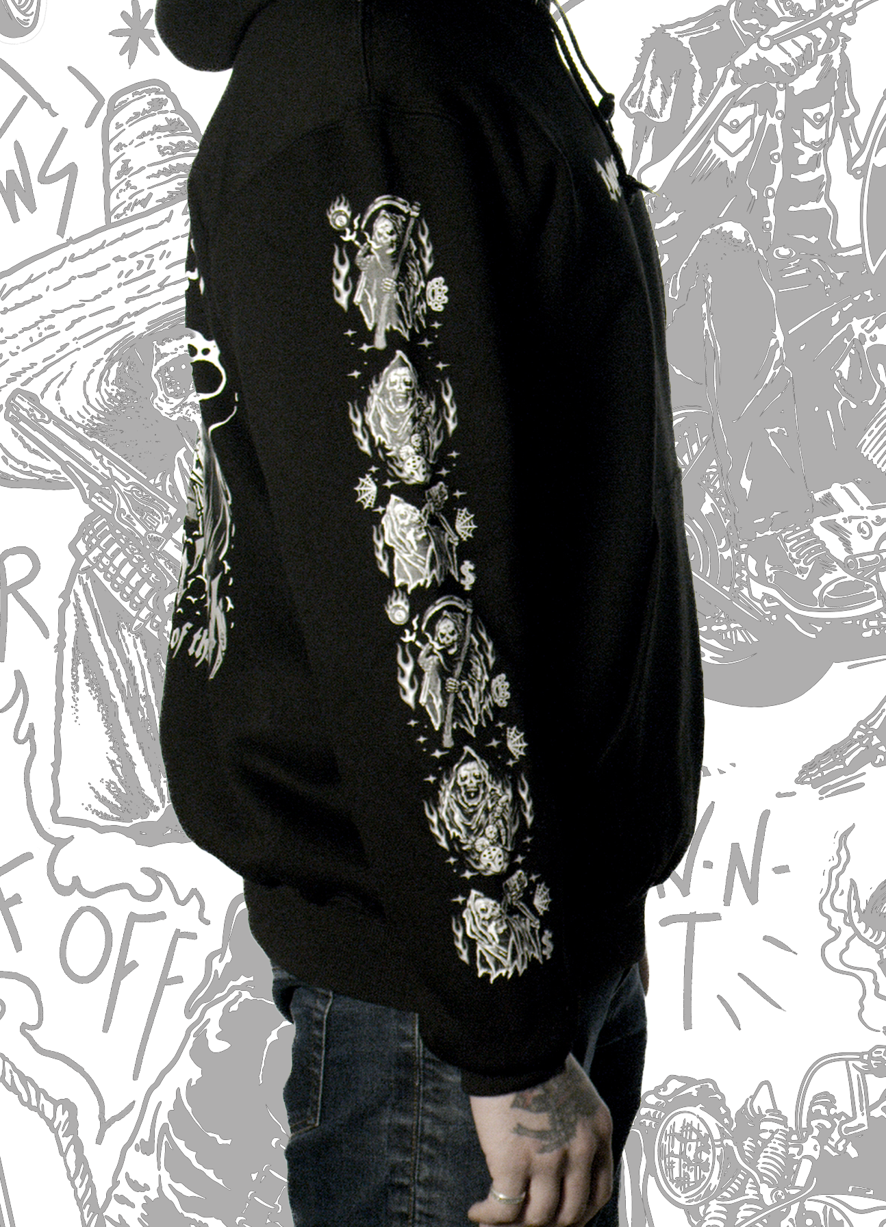 Down n Out Cheating Death Hoodie