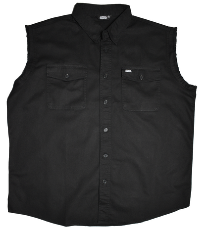 Skull Melted Printed Sleeveless Button Down