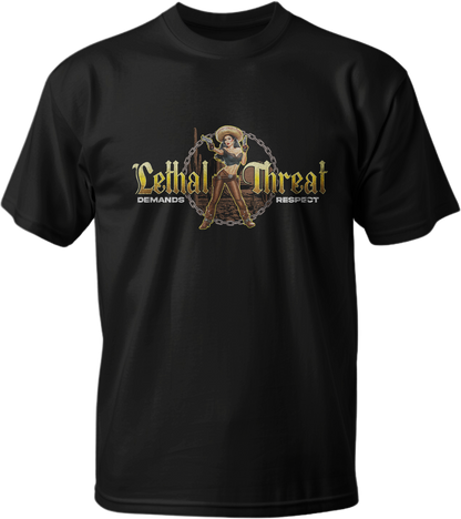 Lethal Threat Kustoms Pin-Up Girl Black Tee