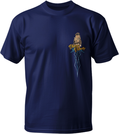 Flying Tiger Pin Up Men's Navy Blue T-Shirt