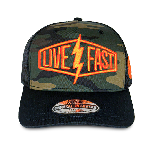 Live Fast Camo Curved Bill Hat