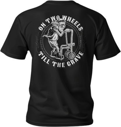 On Two Wheels Black T-Shirt