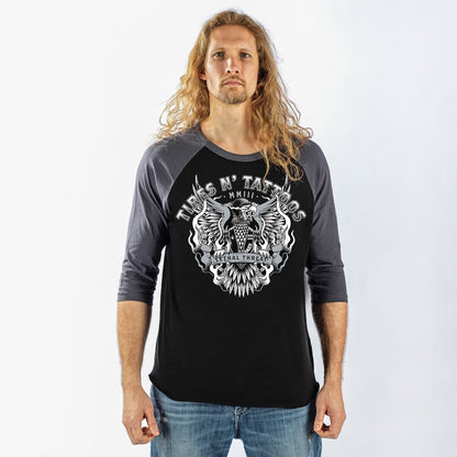 Tires N Tattoos Raglan Baseball T-Shirt