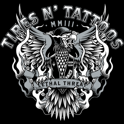 Tires N Tattoos Raglan Baseball T-Shirt