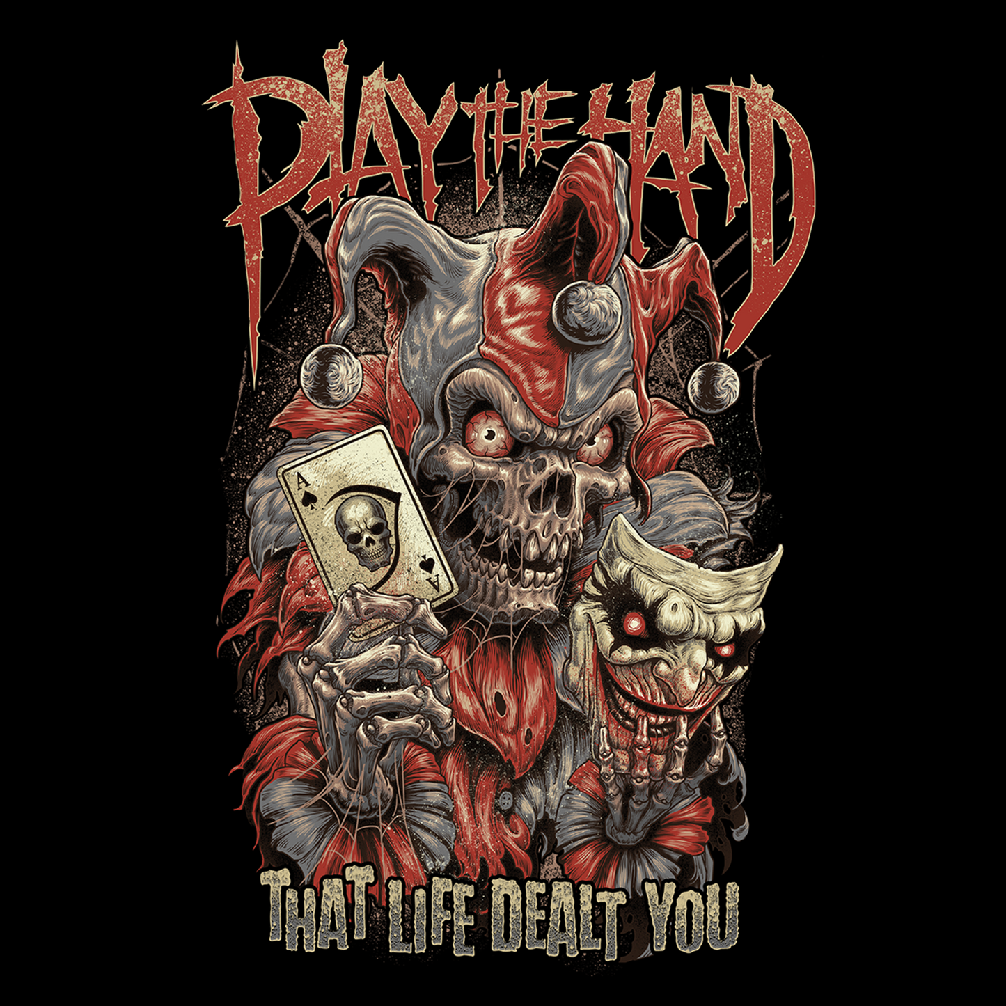 Play the Hand Jester Men's Black Tee Shirt