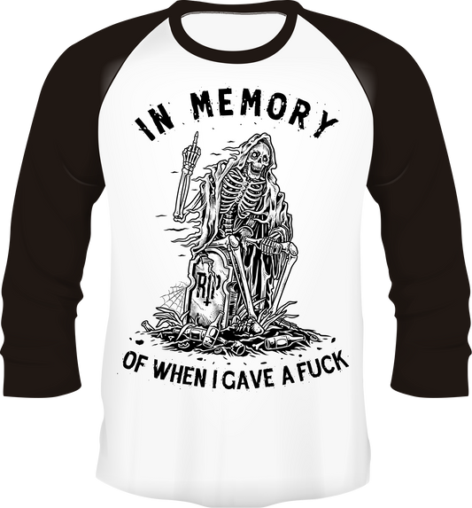 In Memory Reaper Raglan Baseball Shirt