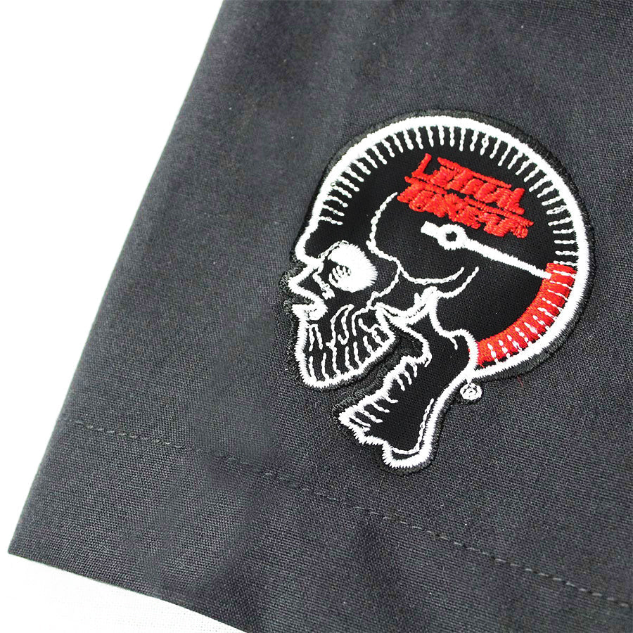 Ace Pinstripe Embroidered Work Shirt / Shop Shirt