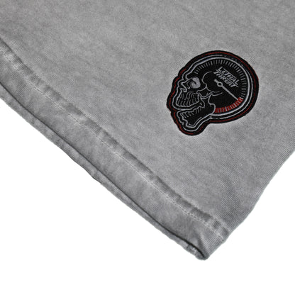 No Regrets Flying Eyeball Motor Works Vintage Washed Men's Gray Tee Shirt