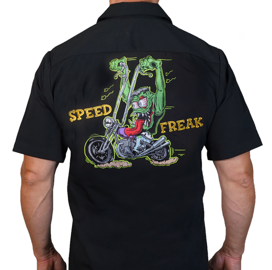 Speed Freak Monster Embroidered Work Shirt