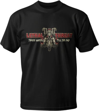 On Three Wheels Black T-Shirt