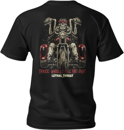 On Three Wheels Black T-Shirt