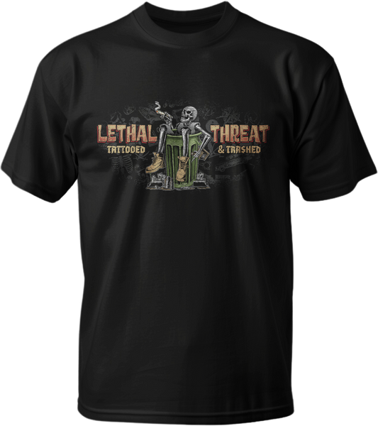Tattooed and Trashed Men's Black Tee Shirt