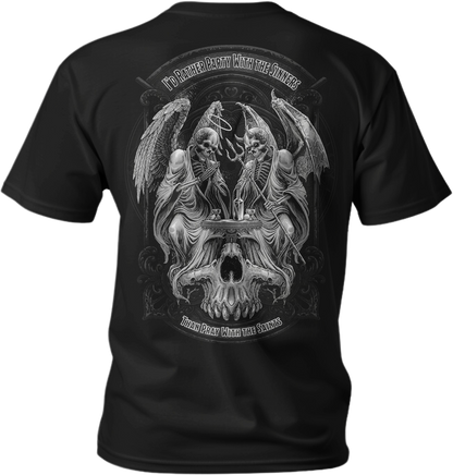 Party With The Sinners Men's Black Tee Shirt