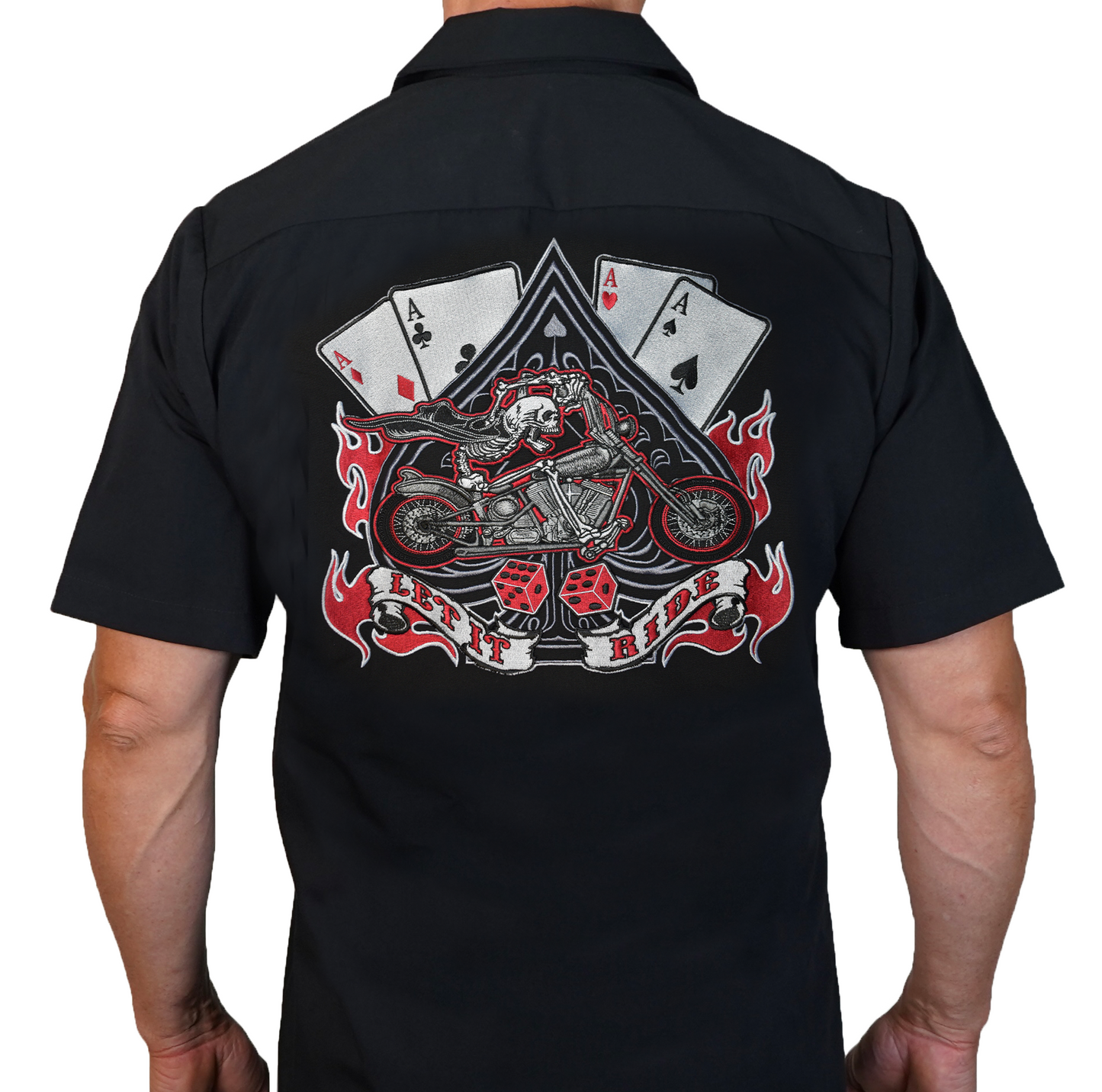 Let It Ride Embroidered Work Shirt