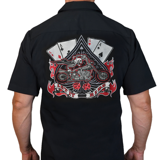 Let It Ride Embroidered Work Shirt
