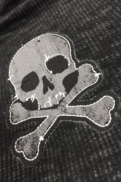Grunge Skull Patch Hoodie