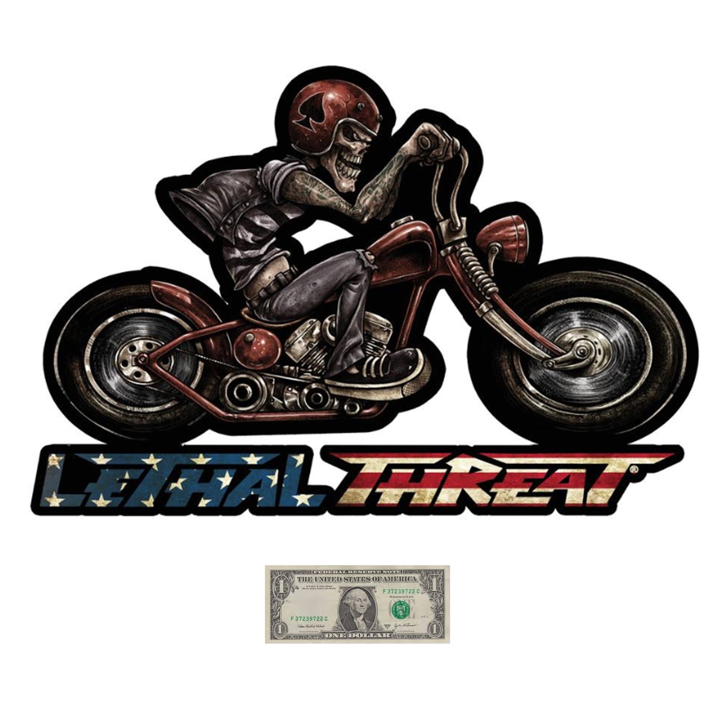 Lethal Threat Biker Metal Sign (Right side)