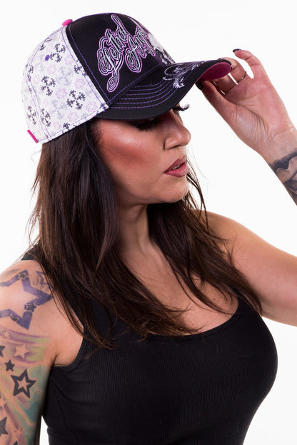 Floral Skull Rose Hat