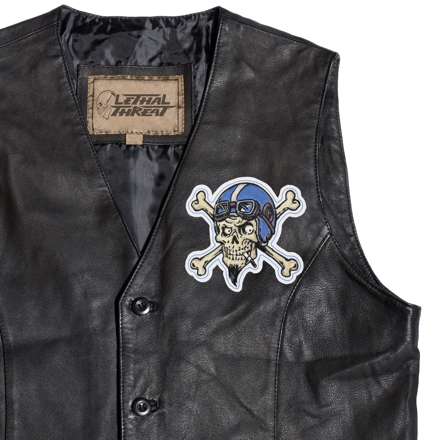 Crossbones Vintage Biker Patch