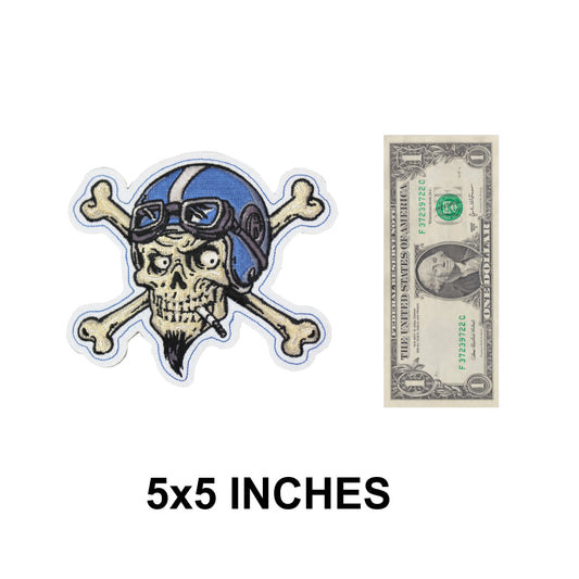 Crossbones Vintage Biker Patch