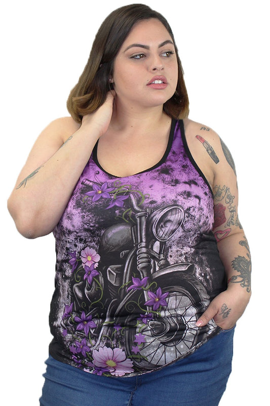 Flower Motorcycle Tank Top