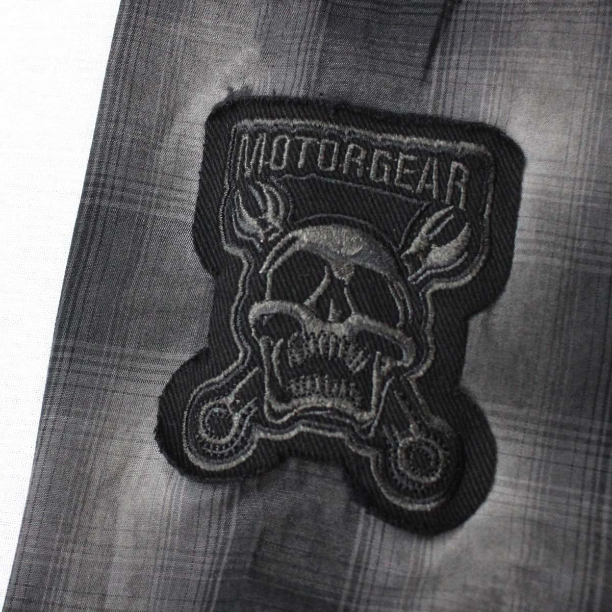 Motor Death Grey Plaid Button Down