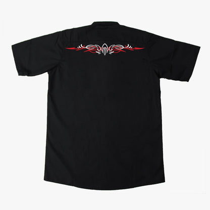 Winged Helmet Monster Embroidered Work Shirt