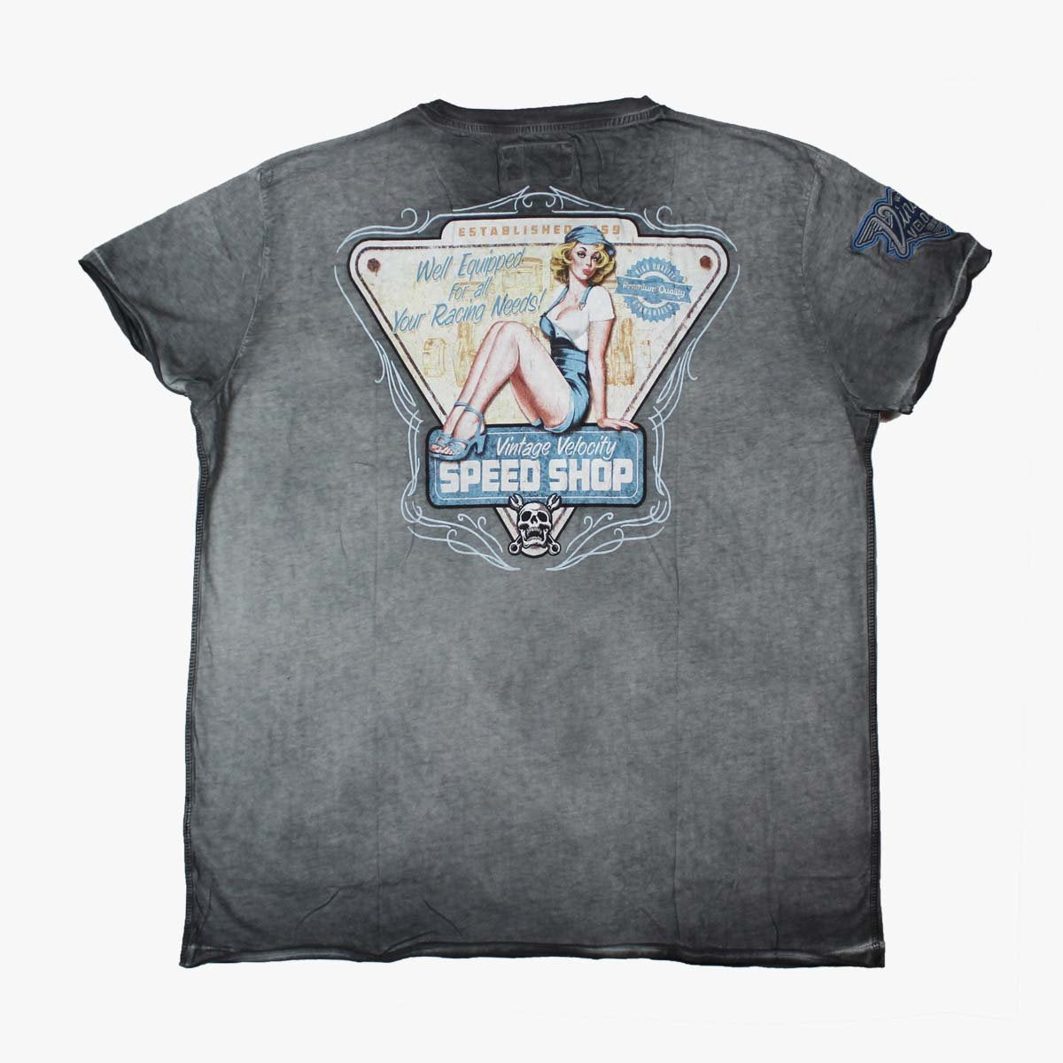 Vintage Velocity Speed Shop Pin Up Tee
