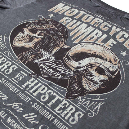 Vintage Velocity Biker Vs Hipsters Tee