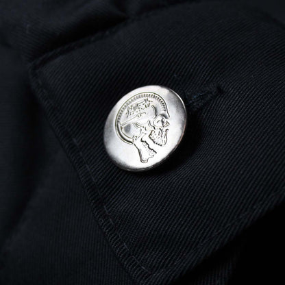 Full Pinstripe Skull Mechanic Jacket